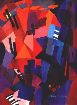 Puramente abstracto Painting - composición del paisaje urbano 1916 Alexandra Exter resumen